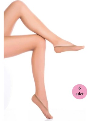 6 Adet Microfiber Suba Kadın Babet Çorap Ten 57