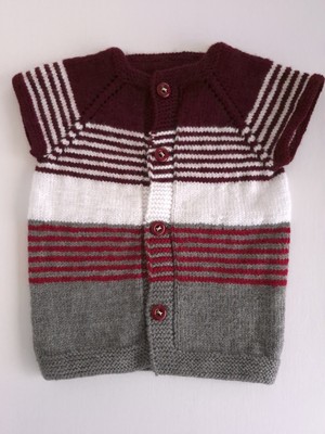 Pina Hediyelik Aksesuar El Örgüsü Bebek Yelek 1-2 Yaş Bebek Hediyesi Doğum Günü Hediyesi Yılbaşı Hediyesi