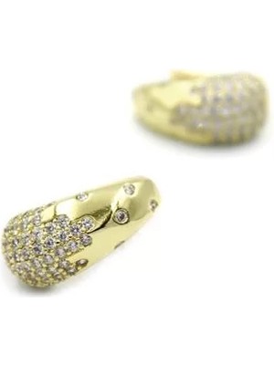 Damla Taşlı Küpe - Altın