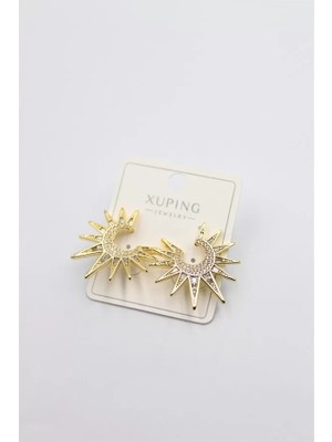 Taşlı Küpe - Altın