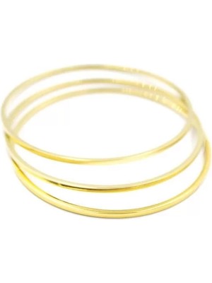 3'lü Ajda Bilezik - 60MM - Altın