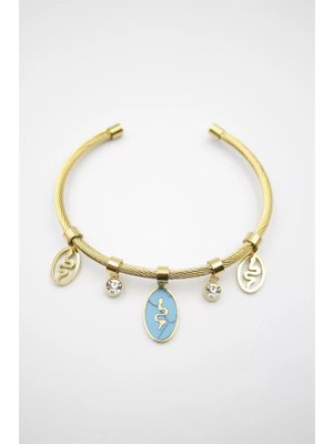 Yılan Örgü Bilezik - Altın