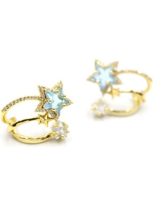 Çoklu Yıldız Küpe - Altın