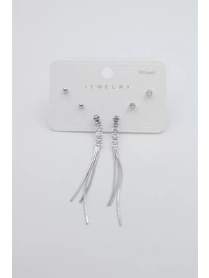 Çoklu Set Küpe - Gümüş