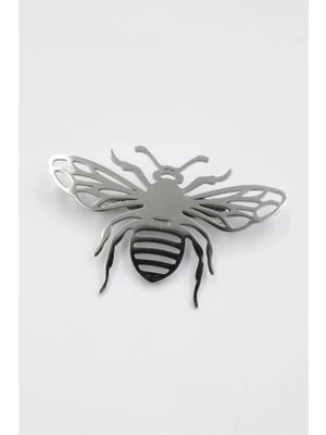 Çelik Arı Broş - Gümüş