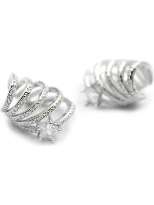 2'li Kıkırdak Küpe - Gümüş