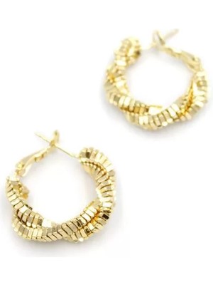 Tırtıklı Küpe - Altın