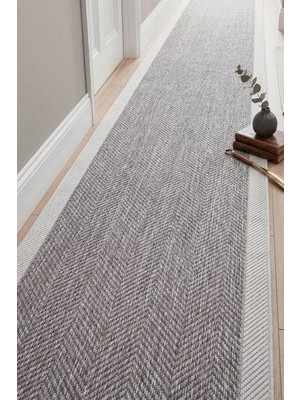 Melaris Halı Yeni Nesil Çerçeveli Sisal Yolluk Yumuşak Dokuma Kilim Kaymaz Pamuk Taban Bordürlü Halı