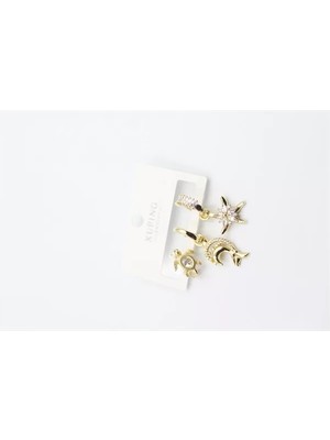 3'lü Xuping Küpe - Altın