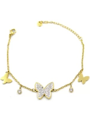 Kelebek Bileklik - Altın