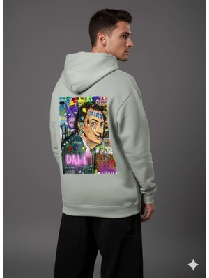 Lenithra Salvador Dali Sırt Baskılı Unisex Oversize Hoodie
