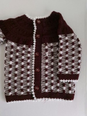 Pina Hediyelik Aksesuar El Örgüsü Bebek Hırka 1-2 Yaş Bebek Hediyesi Doğum Günü Hediyesi Yılbaşı Hediyesi