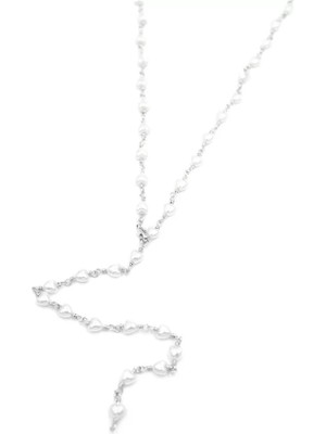 Kalp Incili Y Kolye - Gümüş