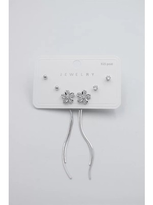 Çoklu Set Küpe - Gümüş