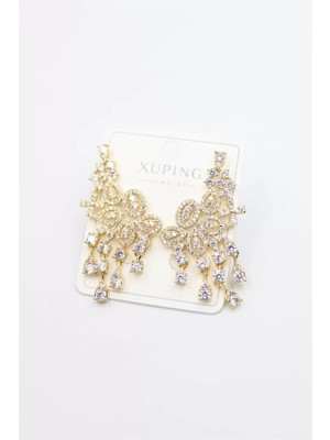 Taşlı Küpe - Altın