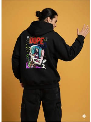 Lenithra Dope Sırt Baskılı Unisex Oversize Hoodie