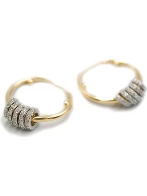 Halkalı Küpe - Büyük 2cm - Altın