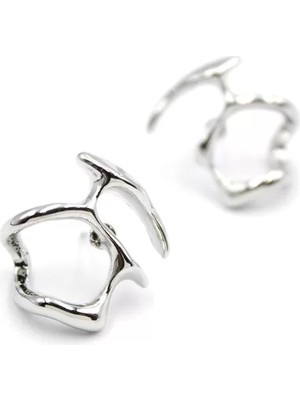 Metal Küpe - Gümüş