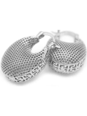 Telkari Halka Küpe - Gümüş