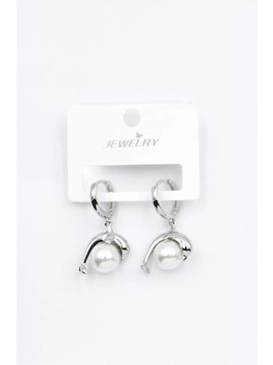 Incili Yunus Küpe - Gümüş