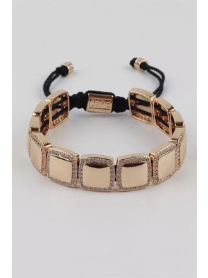 Ipli Çelik Bileklik - Altın