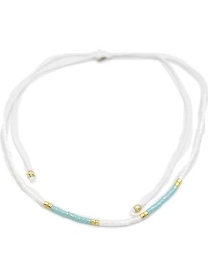 Kum Boncuk Halhal - Beyaz