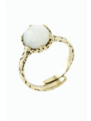 DS LLC Yuvarlak Doğaltaşlı Otantik Yüzük DLLSRSBJ34