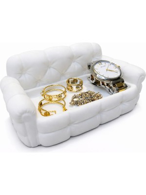 Yapı3D Koltuk Şeklinde Takı Organizer | Saat, Bileklik ve Yüzük Standı | Dekoratif Masaüstü Düzenleyici Sert Plastik