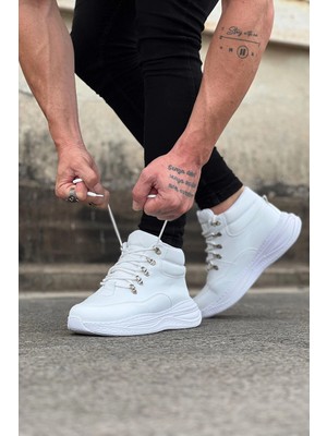 Colezium Beyaz Yüksek Taban Yarım Bilek Bot