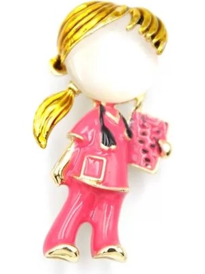 Hemşire Doktor Broş - Pembe