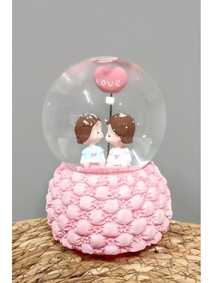 DS LLC Balon Pilli Müzikli Işıklı Kar Küresi (Orta Boy) DLLSRSBJ34