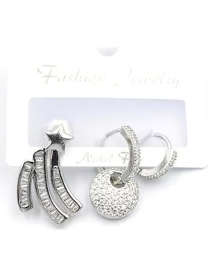 3'lü Yıldız Küpe - Gümüş