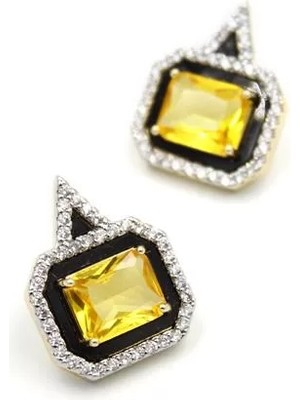 Taşlı Küpe - Altın