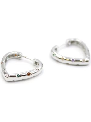 Kalp Küpe - Gümüş