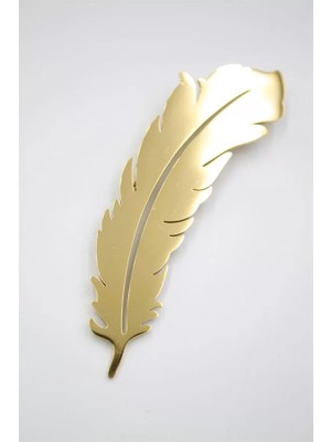 Çelik Tüy Broş - Altın