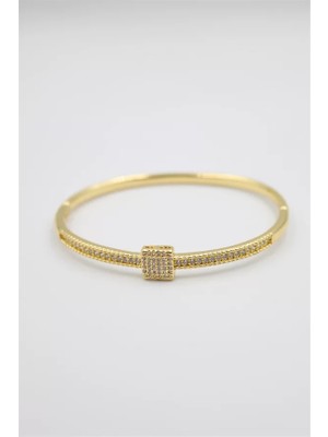 Taşlı Vip Bilezik - Altın