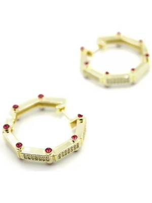 Taşlı Serenay  Küpe - Altın