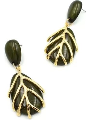 Yaprak Küpe - Yeşil