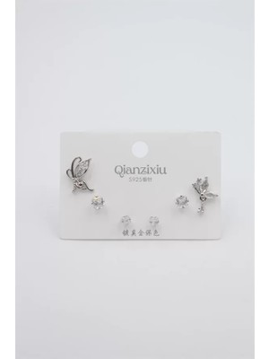 Çoklu Set Küpe - Gümüş