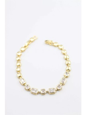 Taşlı Vip Bileklik - Altın