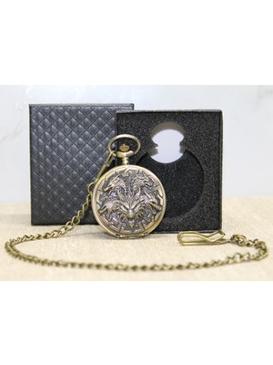 Ethab Ticaret Özel Kutulu Dragonlu Antik Köstekli Saat