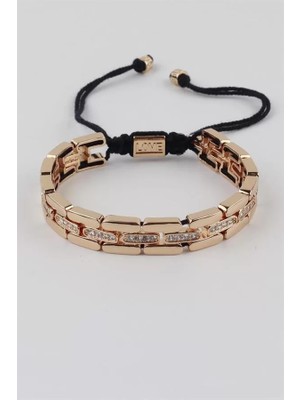 Ipli Çelik Bileklik - Altın