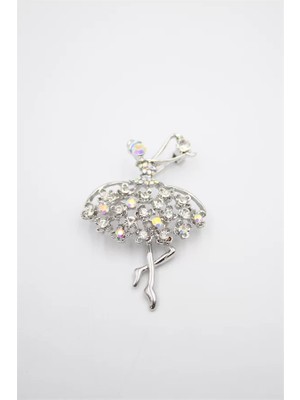 Balerin Broş - Gümüş