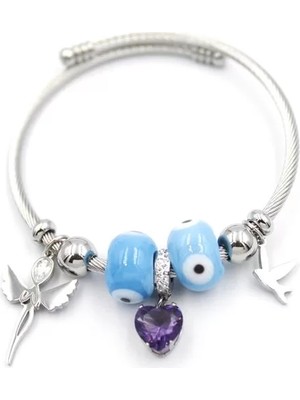 Melek Charm Bilezik - Gümüş