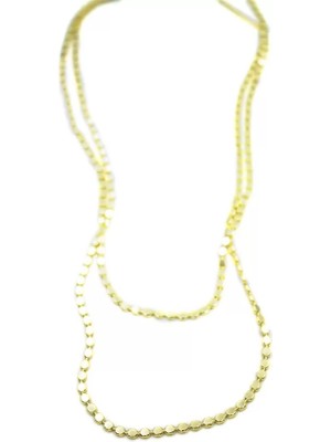 Ezme Zincir Kolye - 90CM - Altın