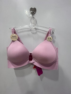 F.K. Fk Dolgusuz Nefes Alan Doku Lazer Kesim Sütyen-Pembe