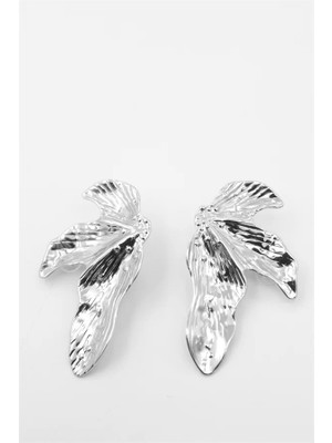 Yaprak Küpe - Gümüş