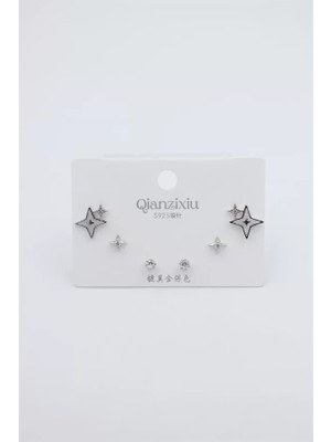 Çoklu Set Küpe - Gümüş