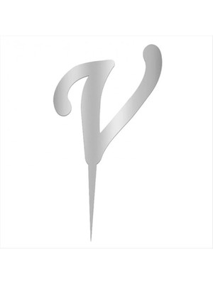 DS LLC Gümüş Renkli Harf Pasta ve Kek Pleksi DLLSRSBJ34