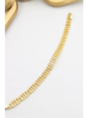 Taşlı Xuping Bileklik - Altın